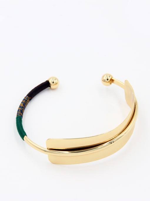 Lang Tony Personalized Gold Plated Multi-Color Geometric  Bangle