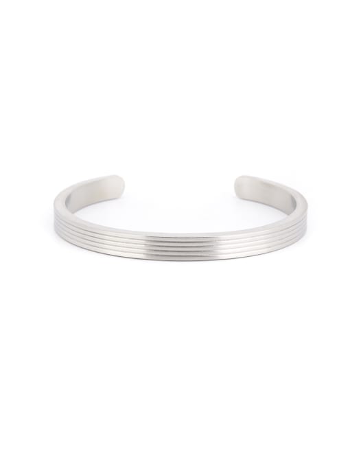 David Wa Mother's Initial Silver Bangle with Fringe