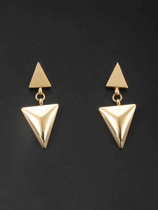 Jennifer Kou Custom Gold Triangle Drop drop Earring with Stainless steel 0