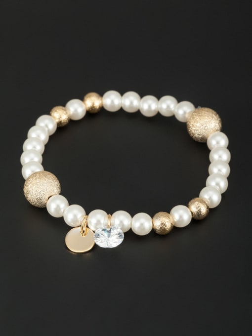 Lauren Mei Gold Plated Pearl Bracelet 0