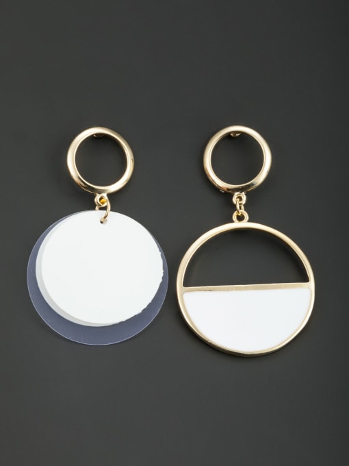 Lauren Mei Model No M0607010-002 Multicolor Round Drop drop Earring with Gold Plated Acrylic