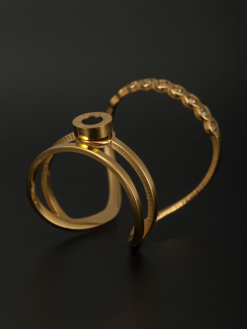 Jennifer Kou Stainless steel Personalized Gold Beautiful Stacking Ring  7-9# 1
