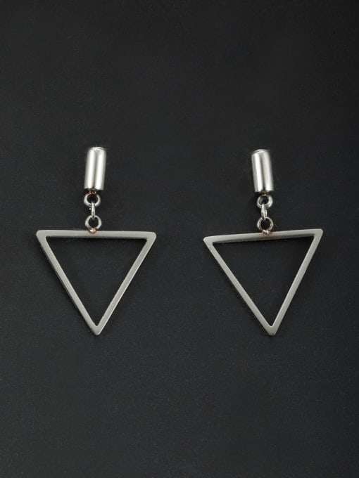 Jennifer Kou White Triangle Drop drop Earring with Stainless steel