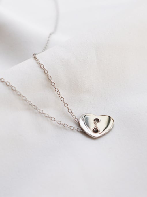 MINI STUDIO A 925 silver Stylish  Necklace Of Heart 0