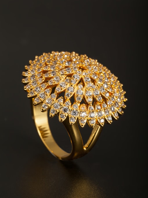 Tabora GODKI Luxury Women Wedding Dubai Gold Plated Copper White Zircon Beautiful Ring 0