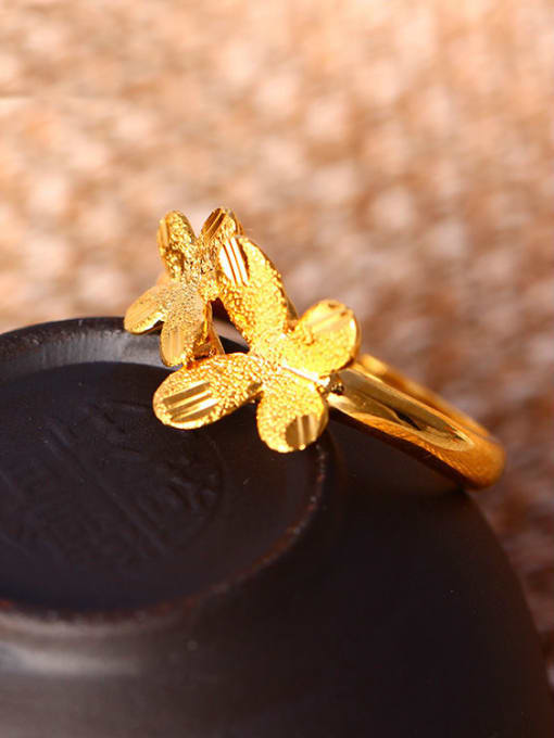 XP Copper Alloy 24K Gold Plated Classical Butterfly Women Ring 1