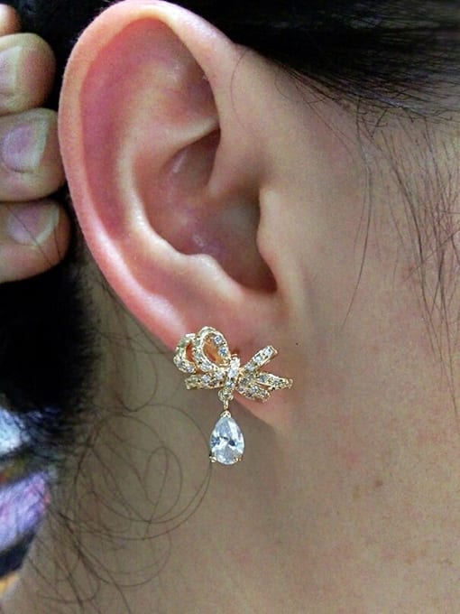 Qing Xing 925 Sterling Silver Ear Needles Butterfly  Female Zircon Earearband rings 1