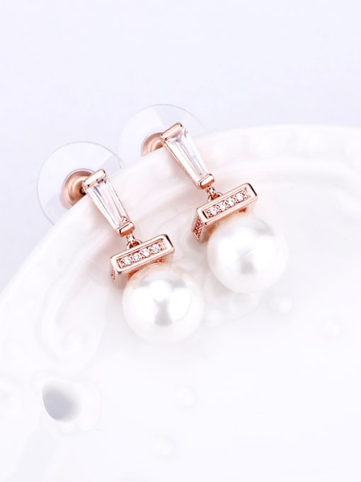 OUXI Temperament Personality Pearl Stud drop earring 2