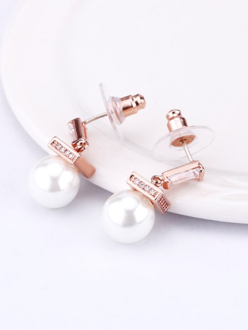 OUXI Temperament Personality Pearl Stud drop earring 1