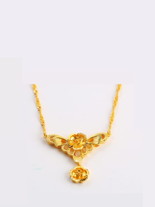 XP Copper 24K Gold Plated Classical Flower Necklace 0