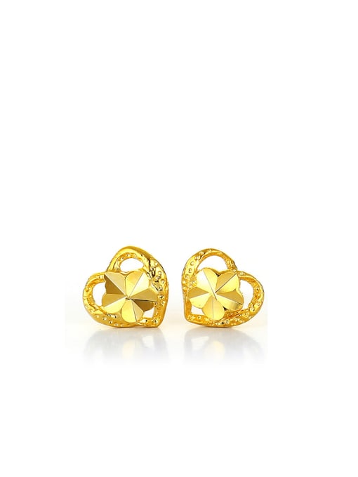 XP Copper Alloy 24K Gold Plated Simple Wedding stud Earring 0