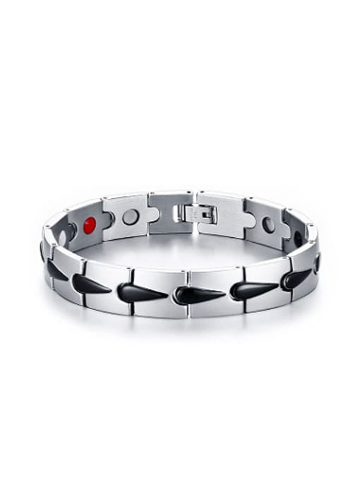 steel Exquisite Geometric Shaped Magnets Stone Bracelet