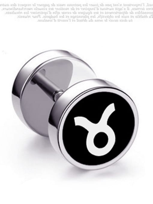 BSL Stainless Steel With Fashion Round  signs of the zodiac Stud Earrings 2