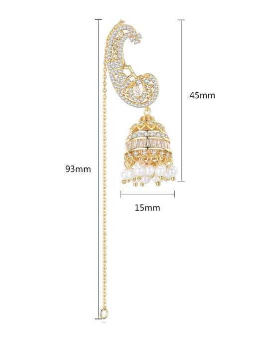 BLING SU Copper With Gold Plated Fashion Statement Party Chandelier Earrings 4
