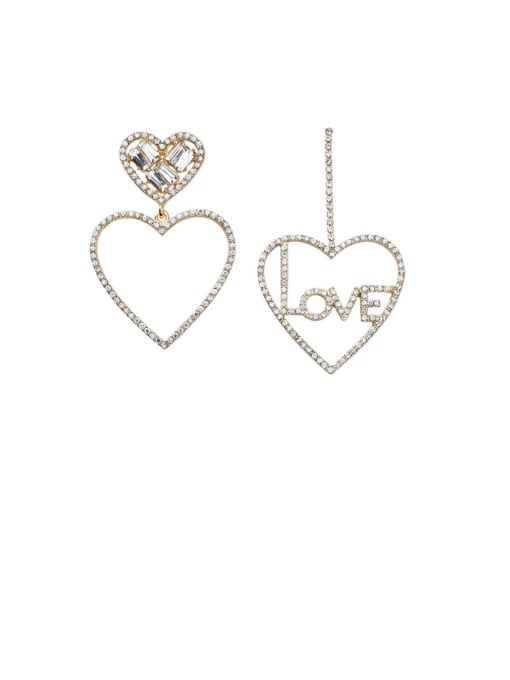 Main plan section Alloy With Gold Plated Fashion Heart Drop Earrings