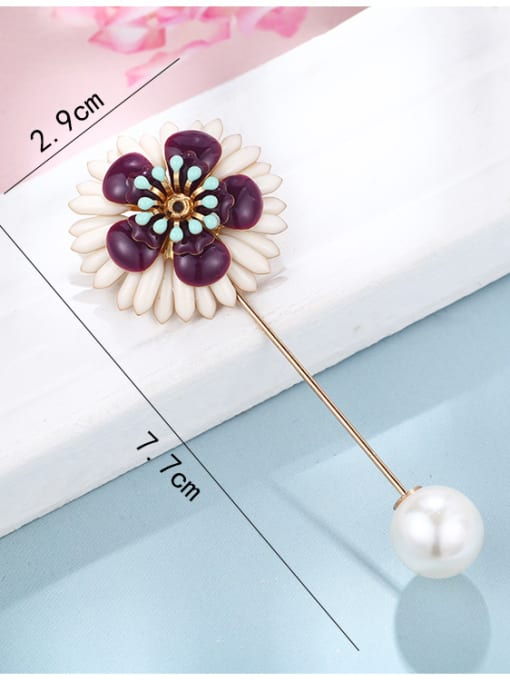 D232 Alloy With  Enamel Romantic Flower Brooches