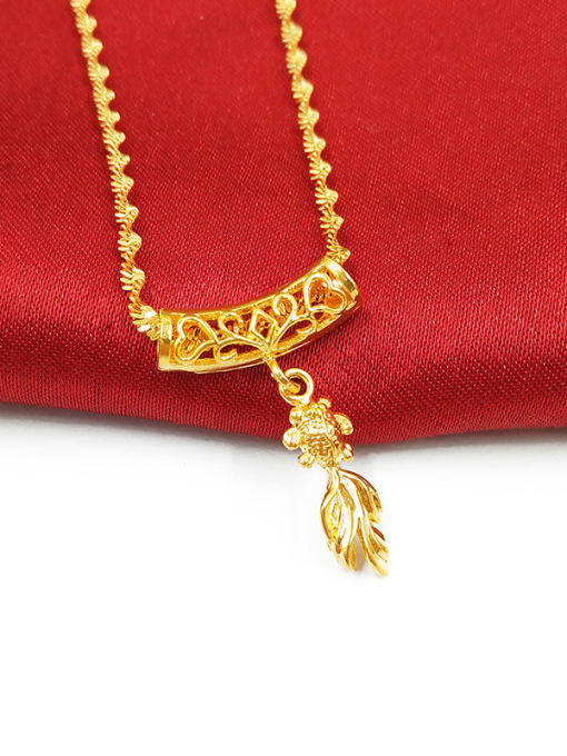 E Gold Plated Crown Shaped Pendant