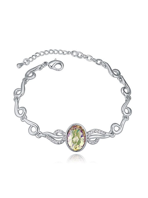 QIANZI Fashion Oval austrian Crystal Alloy Bracelet