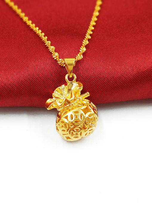 J Gold Plated Crown Shaped Pendant