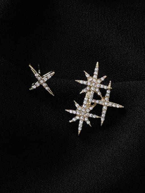 Girlhood Alloy With Imitation Gold Plated Fashion Star Stud Earrings 1