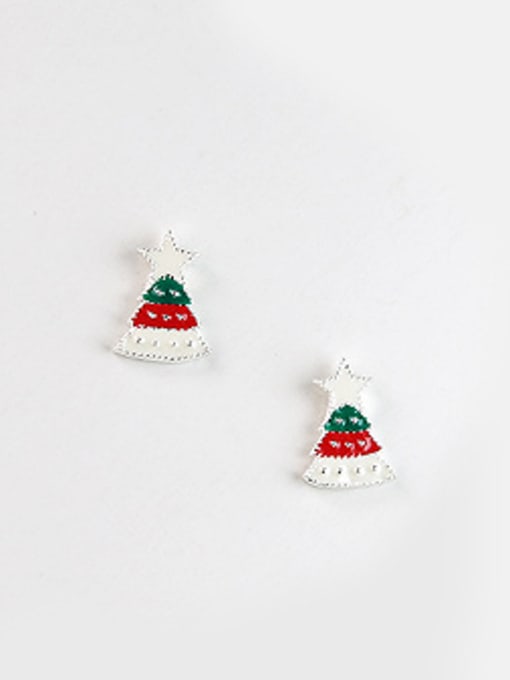 Peng Yuan Tiny Christmas Tree Stud Earrings 0