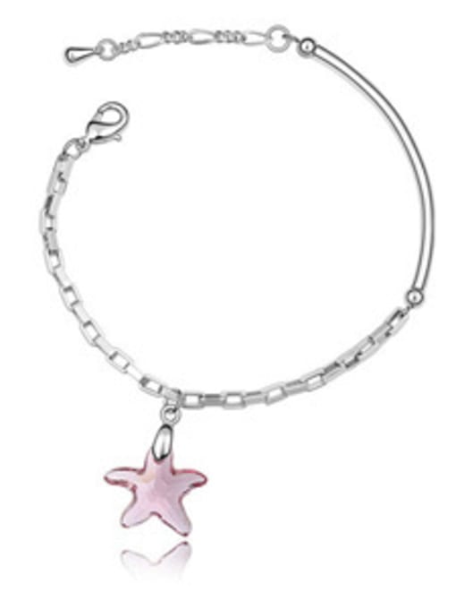 QIANZI Simple Star austrian Crystal Alloy Bracelet 4