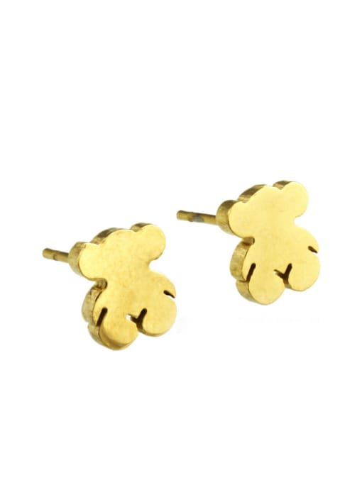 XIN DAI Lovely Small Bear-shaped Stud Earrings 0