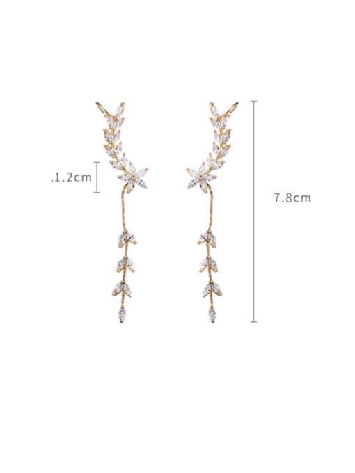 Girlhood Alloy With Imitation Gold Plated Delicate Irregular Drop Earrings 3