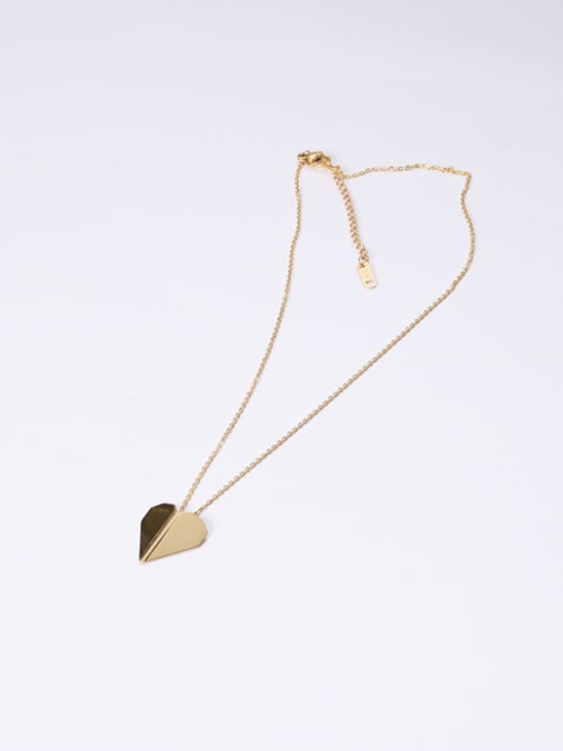 GROSE Titanium With Gold Plated Simplistic Smooth Geometric Necklaces
