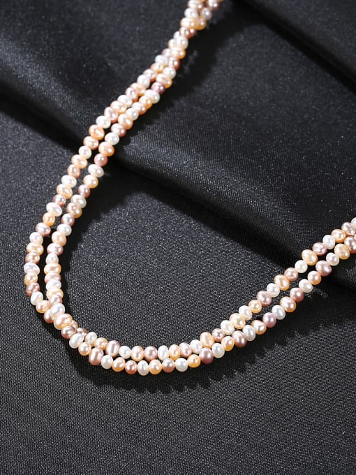 CCUI Classic natural pearl mixed coloured Necklace 2