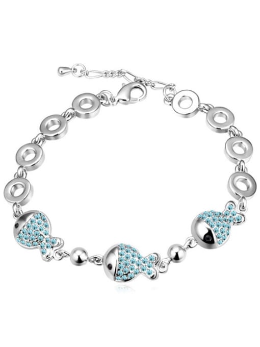 1 Fashion Tiny austrian Crystals Little Fish Alloy Bracelet