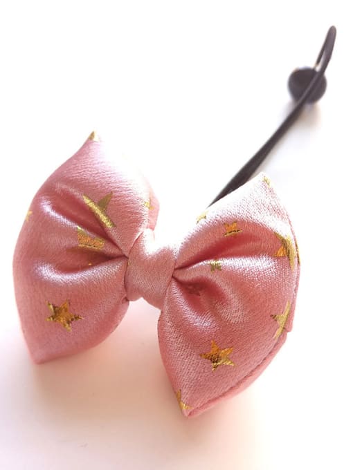 A pink hair rope Bow Hair Accessories