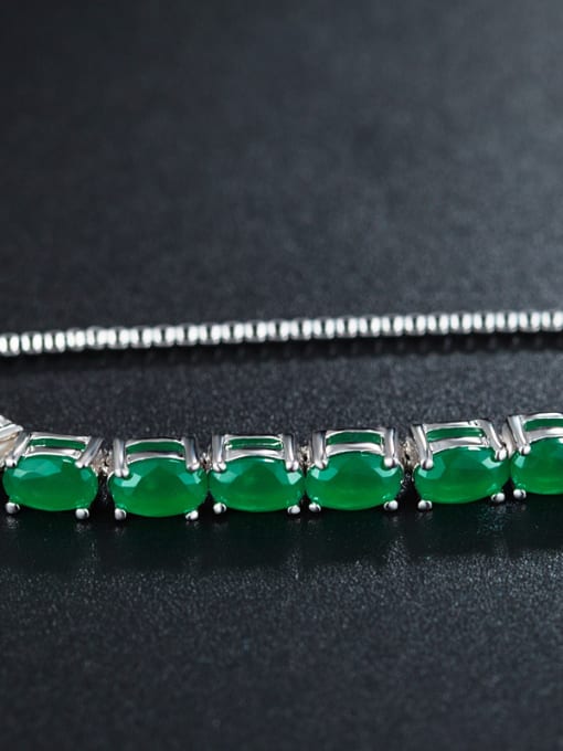 UNIENO Oval Green Zircon Bracelet 3