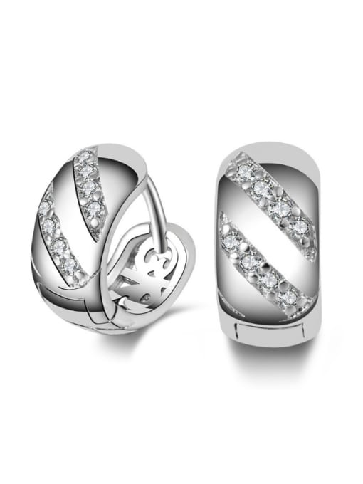 Platinum Plating Elegant Simple Sweetly Temperaments Clip Earrings