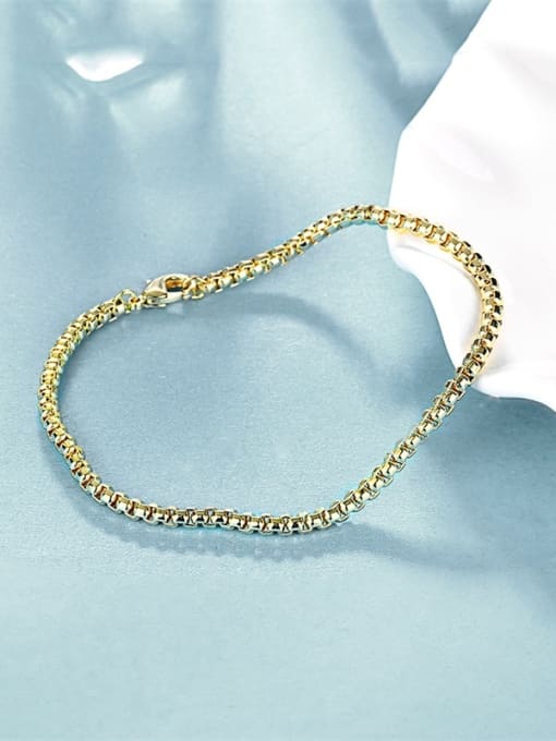 18k Gold Exquisite 18K Gold Plated Geometric Shaped Bracelet