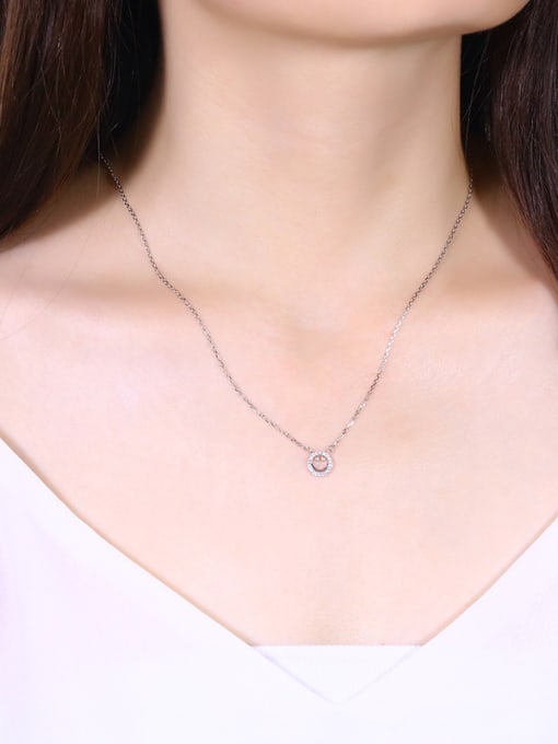 One Silver All-match Smiling Face Necklace 1