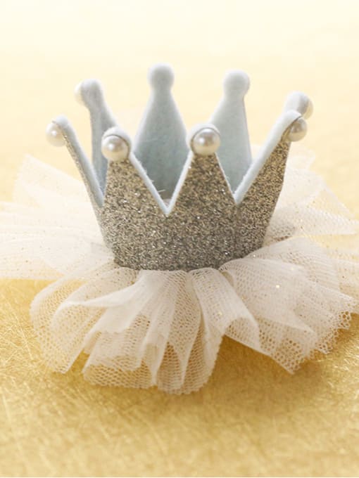 grey Crown Princess Hair with mini hat