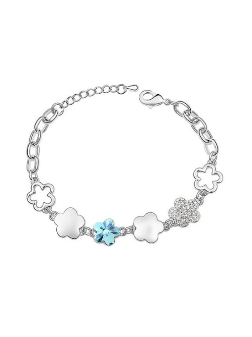 QIANZI Fashion Little Flowers austrian Crystal Alloy Bracelet