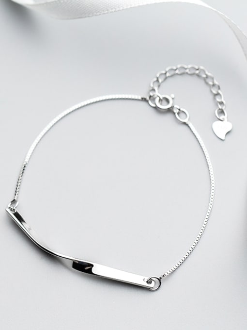 Rosh Women Creative Geometric Shaped S925 Silver Bracelet