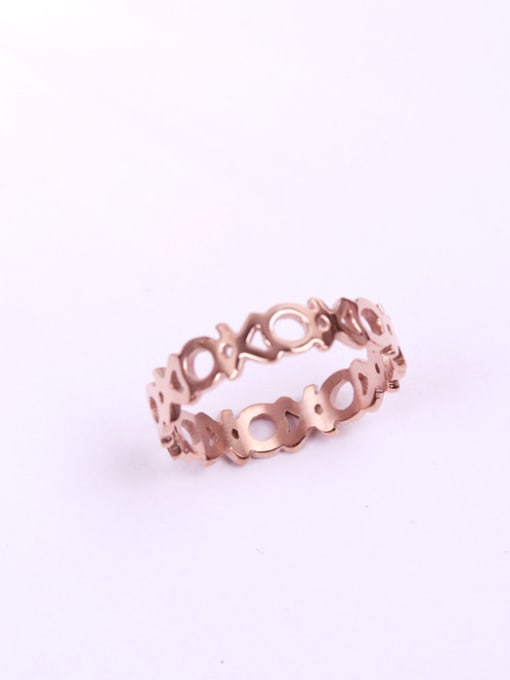 GROSE Hollow EXO Rose Gold Plated Ring 0