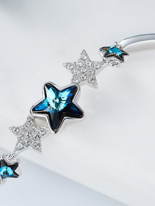 CEIDAI Fashion Blue austrian Crystal Stars Zircon Bracelet 2