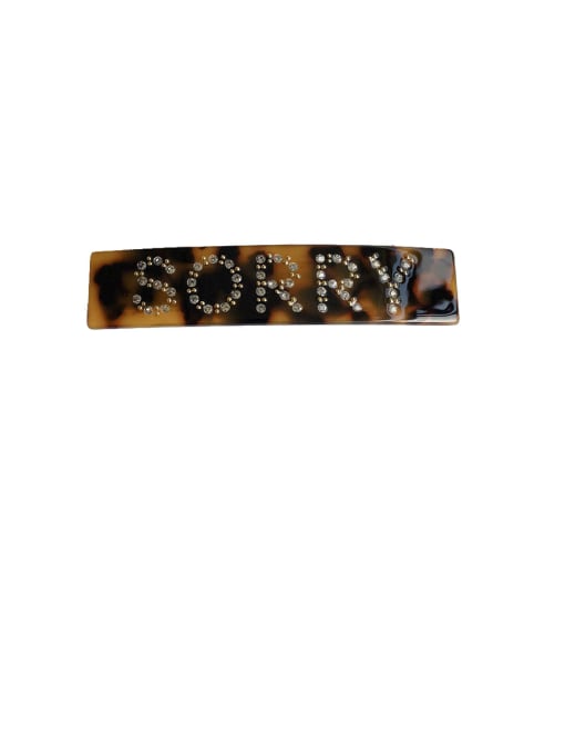 Sorry dark brown Alloy With Cellulose Acetate Fashion  Geometric Barrettes & Clips