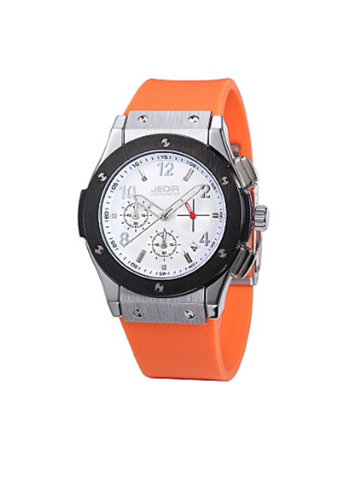 orange JEDIR Brand Fashion Glossy Watch