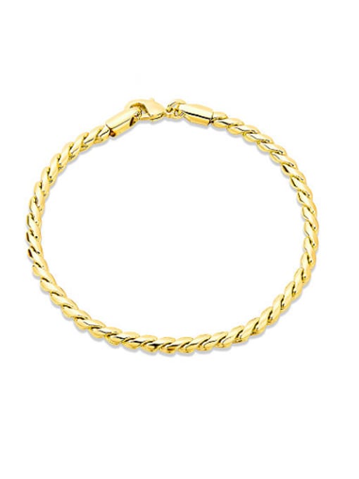 Ronaldo Delicate 18K Gold Plated Twisted Rope Bracelet 0