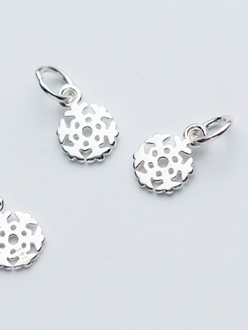 FAN 925 Sterling Silver With Silver Plated Trendy snowflake Charms 0