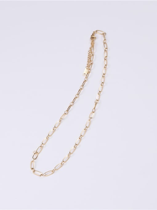 GROSE Titanium With Gold Plated Simplistic Chain Necklaces 3