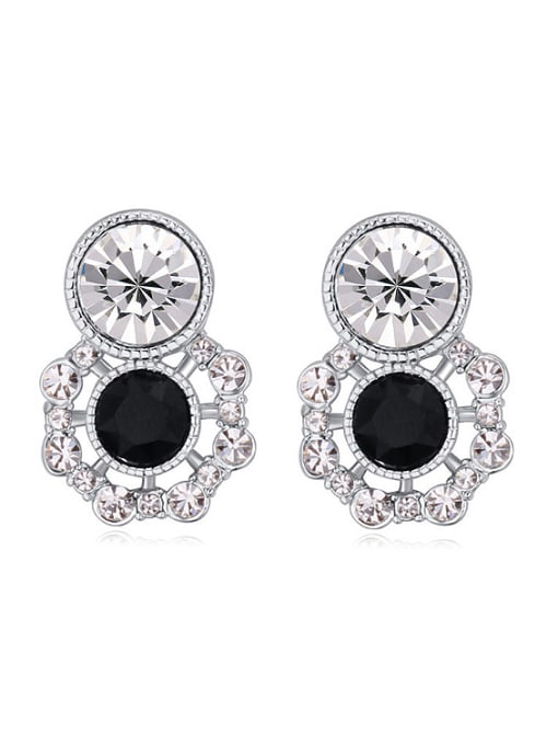 QIANZI Fashion Shiny austrian Crystals-covered Alloy Earrings 0