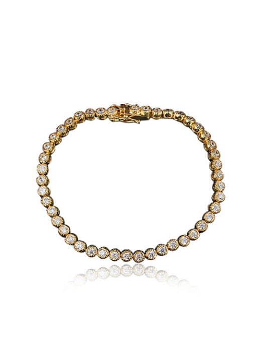 SANTIAGO Delicate 18K Gold Plated Zircon Women Bracelet 0