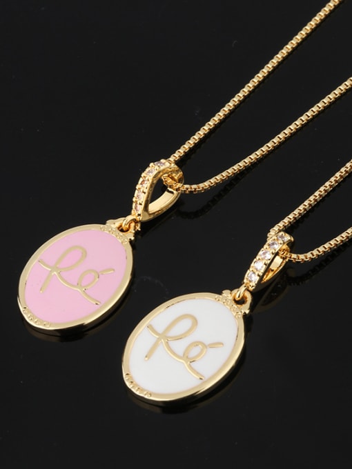 ROSS Copper With Enamel Fashion Oval Necklaces 4