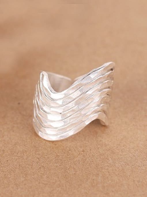 Peng Yuan Personalized Wave Silver Handmade Ring 0